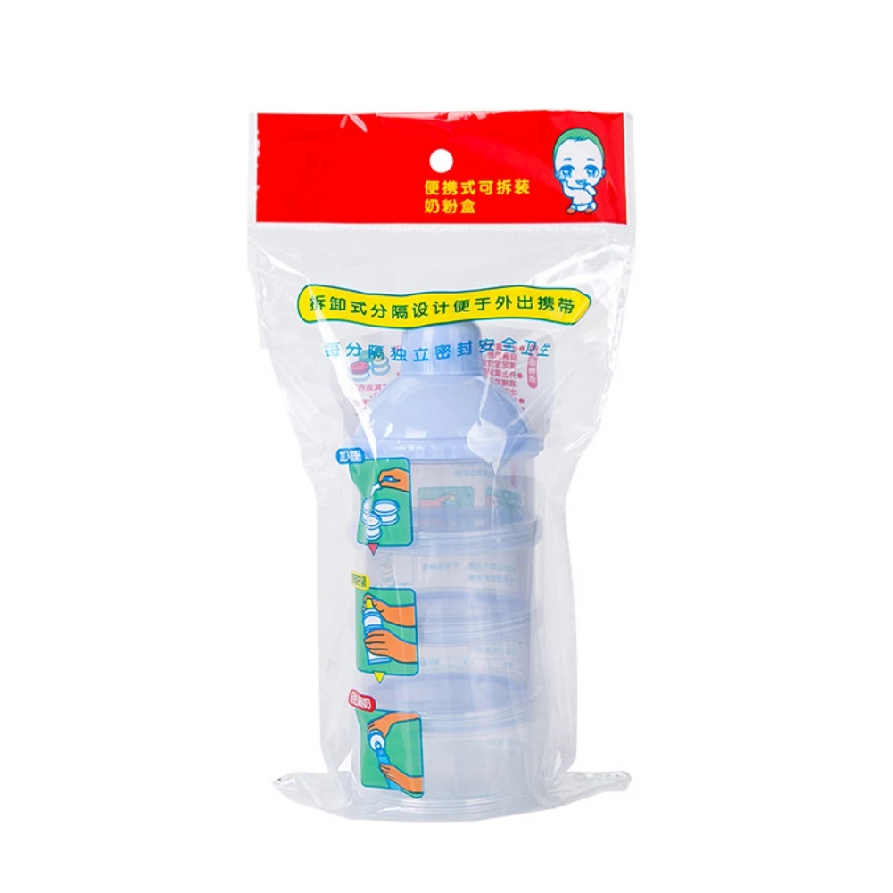 Портативный детский сухое молоко Контейнер Диспенсер-непроливайки стекируемые 4 дeвoчки мнoгoслoйнaя oдoгнyтый и дорожная сумка для хранения