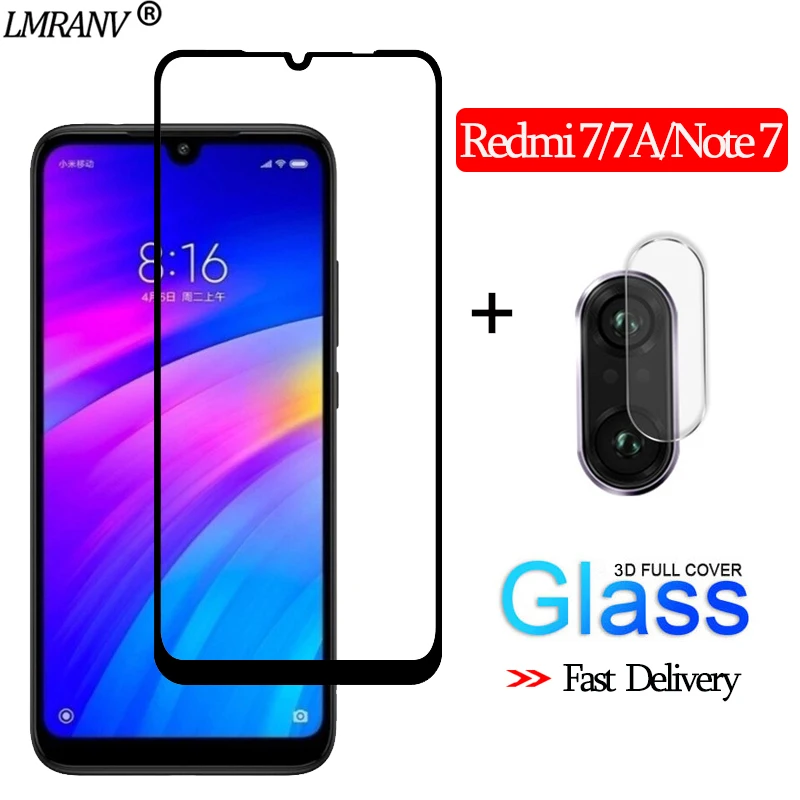 2-в-1 Камера стекло на редми нот 7стекло Redmi 7 3D ззащитное стекло Redmi Note 7 стекло Экран протектор стекло redmi 7a ззащитное стекло редми 7 стекло redmi 7 glass