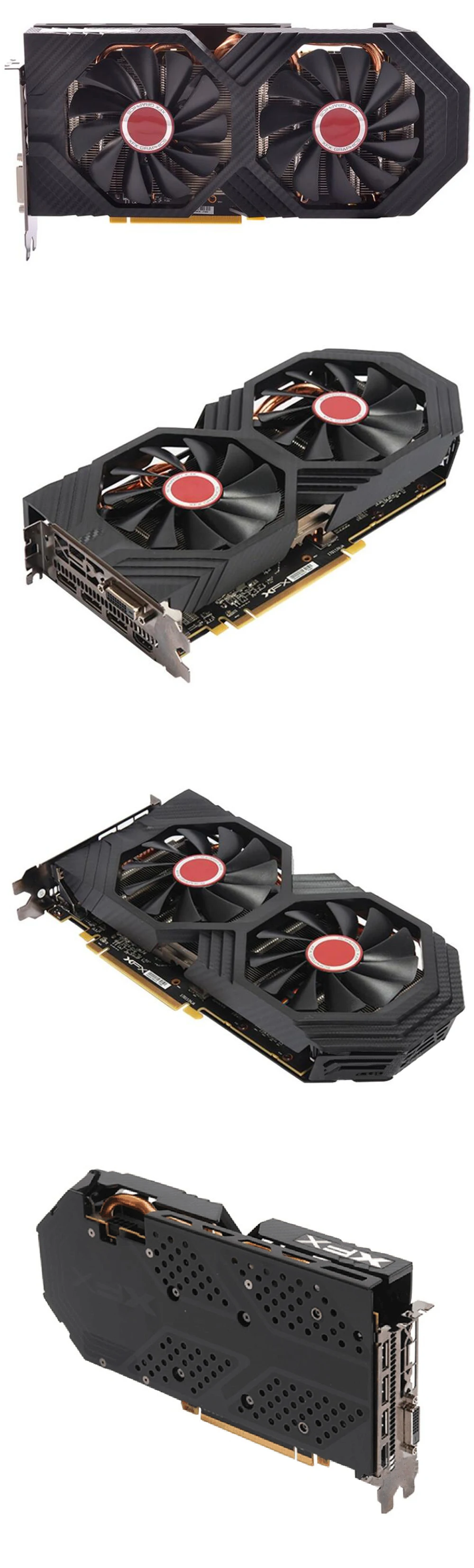 XFX видеокарты RX580 4 ГБ GDDR5 256bit 2304SPs HDMI DisplayPort DVI-D PCI-E 3,0 настольные игровые графические карты