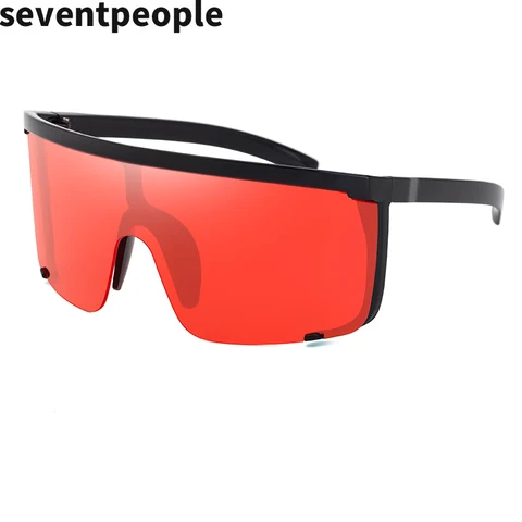 Sports Sunglasses Men Windproof Oversized Sun Glasses Male Fashion Semi-Rimless Shield Driving Goggle Shades UV400