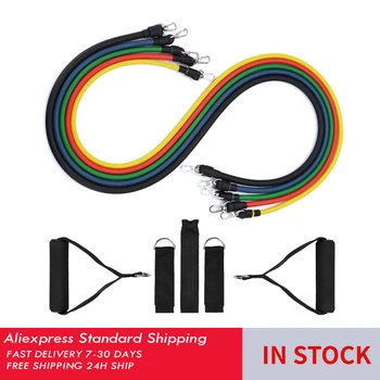 

FREE SHIPPING 11Pcs Resistance Bands Set Rubber Band Elastic Band Home Gy,m Accessories bandas elasticas elastico para ginastica
