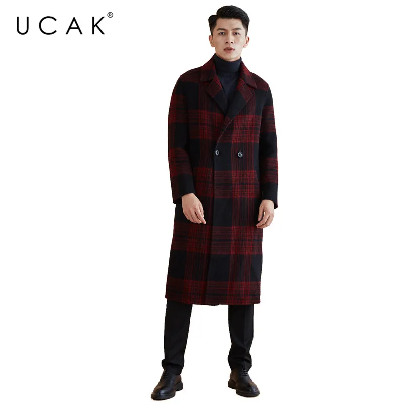 UCAK Brand Wool Coat 2019 New Arrivals Winter Coat Men Fashion Long Jacket Men Big Collar trench Overcoat Thick Warm Coats U8005 UCAK Brand Wool Coat 2019 New Arrivals Winter Coat Men Fashion Long Jacket Men Big Collar trench Overcoat Thick Warm Coats U8005