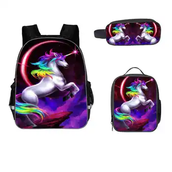 

3pcs/set Children Cartoon Printing Backpack Students Book Bag Customized Bagpack Kids School Bag for Teenager Girls