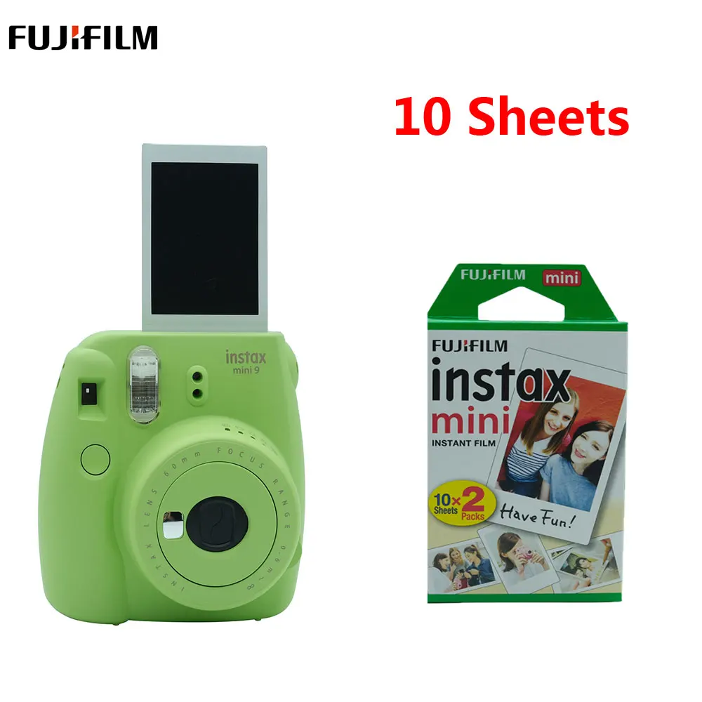Детский Рождественский подарок Fujifilm Instax Mini Film 9 Camera + 10 листов Instant Paper|Плёночные и