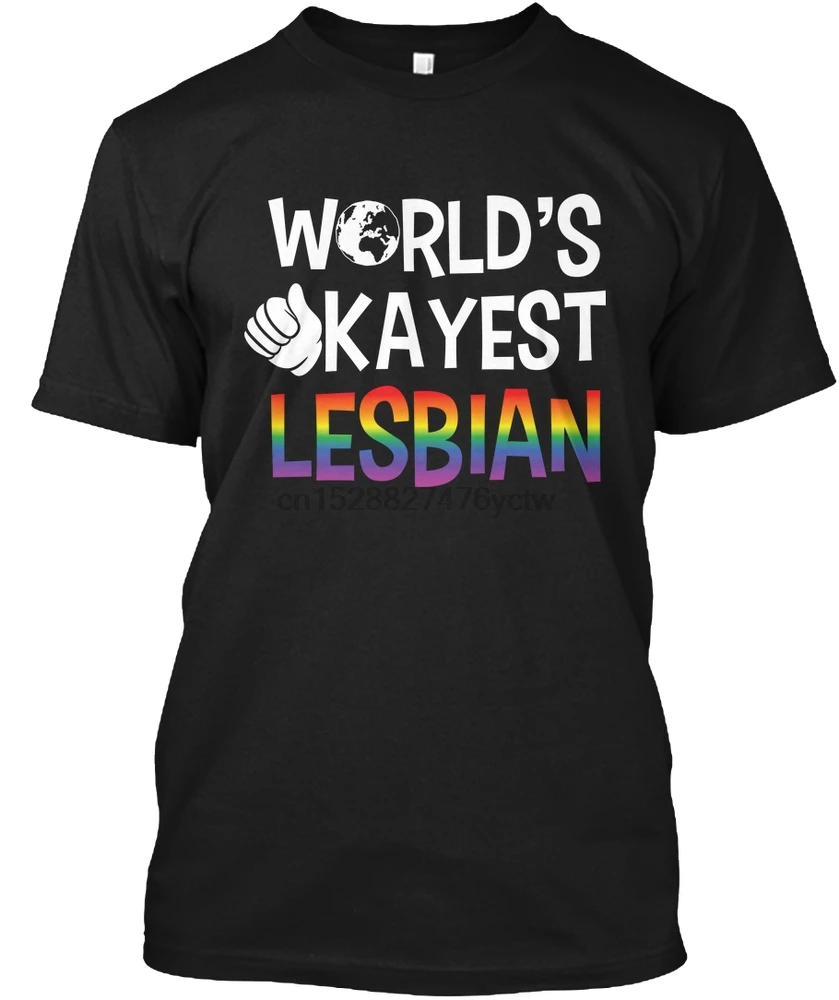 Мужская футболка LGBT для гей-прайда и лесбиянок World's Okayest (1) женская | одежда