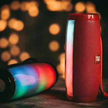 

Portable Wireless Bluetooth Speaker LED Melody Lantern Creative Gift TG157 Outdoor Waterproof Subwoofer Loudspeaker Sound Music