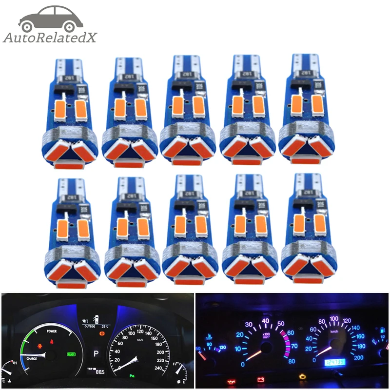 10 шт. T5 светодиодный ные лампы 73 74 4014 SMD приборной панели для Subaru BRZ Legacy Tribeca Outback