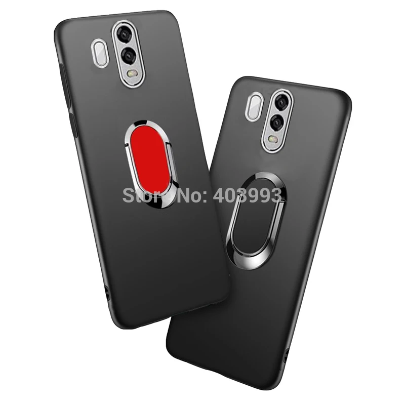 Мягкий силиконовый чехол с бантом для HOMTOM HT70 кольцом на палец матовый защитный 6 0