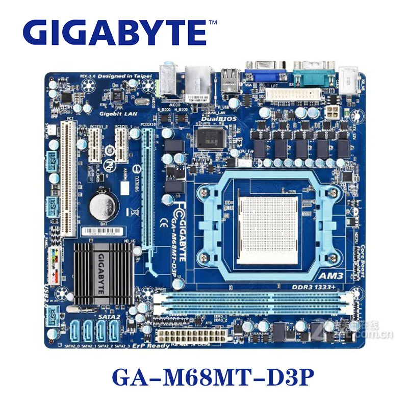 Разъем AM3 для nVIDIA nForce 7025-630a Gigabyte GA-M68MT-D3P материнская плата DDR3 GA M68MT D3P M68MT-D3P