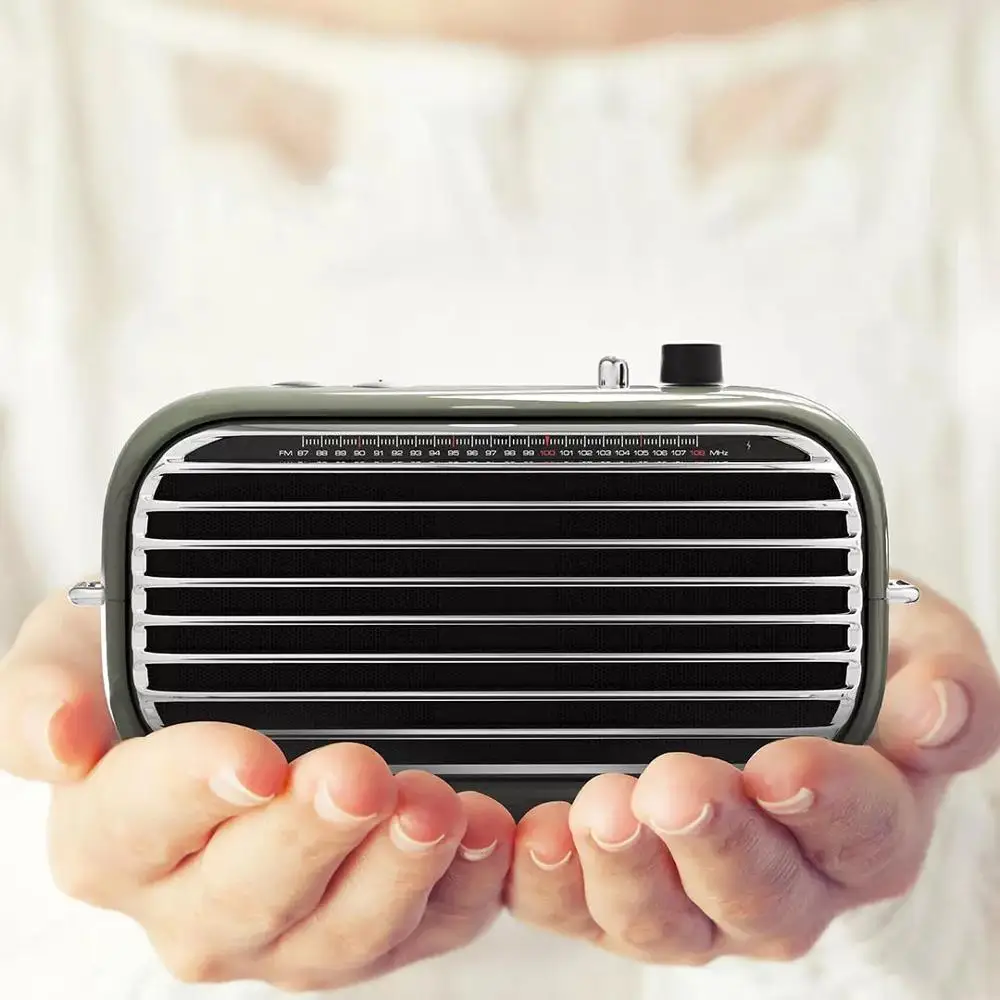 Xiaomi LOFREE Bluetooth динамик Мода ретро легкий портативный fm-радио Bluetooth кабель двойной режим смарт 2 беспроводной динамик