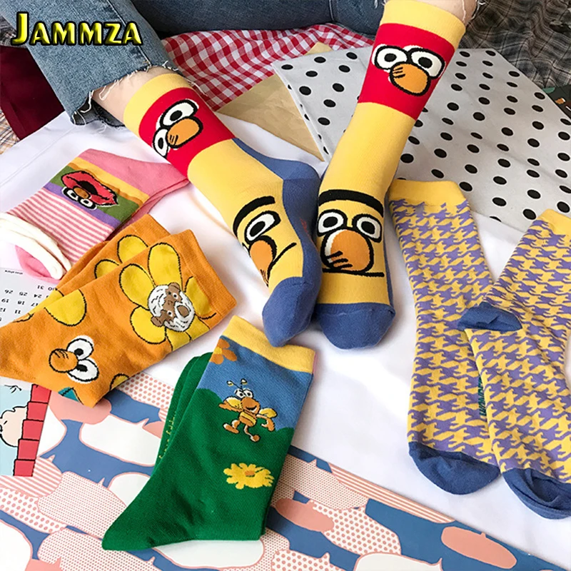 Японские Новые короткие носки Kawaii С мультяшными птицами женские модные хлопковые розовые носки с аниме-животными для девочек, подарок с милыми уличными цветами, Meias