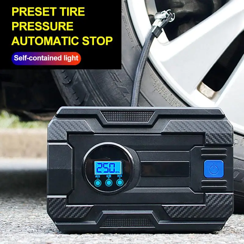 

Mini Car Intelligent Digital Display 12V Portable Inflator Vehicle Inflator Preset Tire Pressure Smart Car Tire Inflator Tools