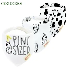 Cozeless Babero con estampado de dibujos animados para bebé, 100% algodón, suave, amigable con la piel, 3 paquetes, moda asequible, toalla caliente Anti suciedad para Saliva