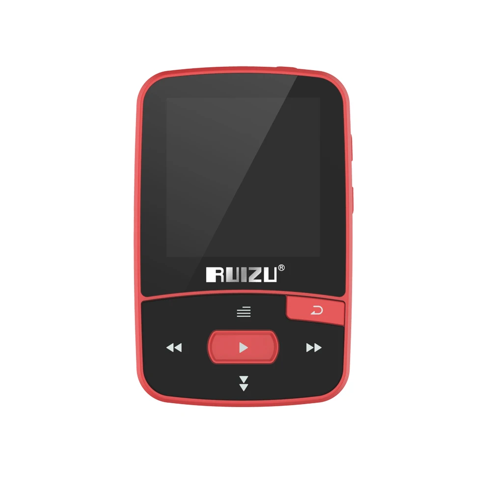Красный 8 Гб RUIZU X50 Спортивный Bluetooth MP3 плеер клип мини с экраном Поддержка FM Электронная книга - Цвет: Красный