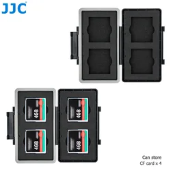 JJC – boîte de rangement compacte pour cartes mémoire Flash, 4 emplacements, pour Canon 5DM4 5DM3 5DM2 5D 5DS R 7DM2 7D 1DC 1DX 1DS 1D 