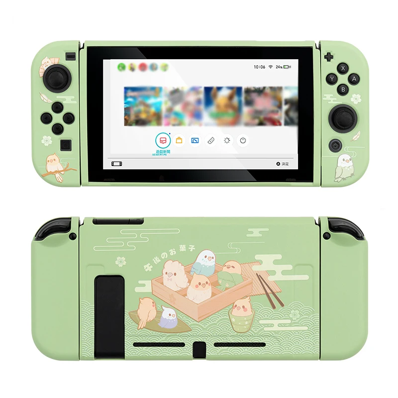 

For Nintendo Switch Case Cute Parrot baby Cartoon Fairy League Dessert TPU Soft Cover Back Grip Shell For Nintendo Switch Cover