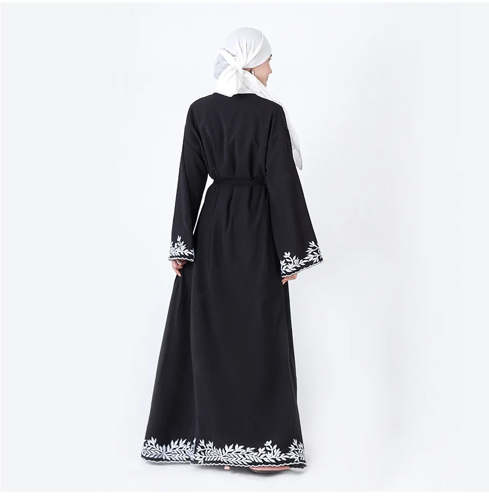 Новинка 2020 черное мусульманское платье женский кардиган abaya s макси кимоно