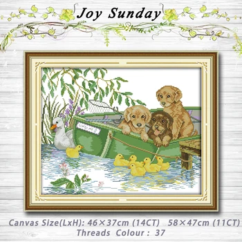 

Three puppies Three dogs decor painting 14CT 11CT counted cross stitch kits embroidery sets Needlework Sets Home decor
