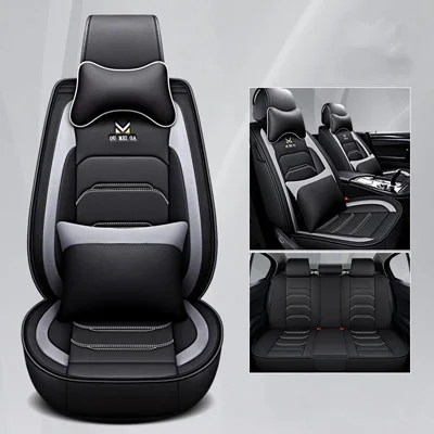 Чехлы на сиденья автомобиля для vw volkswagen polo polo 6r 9n Car gti sedan scirocco r sharan t4 t5 t6 tiguan - Название цвета: Gray Luxury