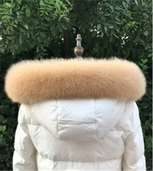 17 Genuine Fox Fur Scarves Collar Winter Natural Real Fox Fur Collar Scarf for Women coat Warm Hood Fur Scarf shawl Female - Цвет: 17