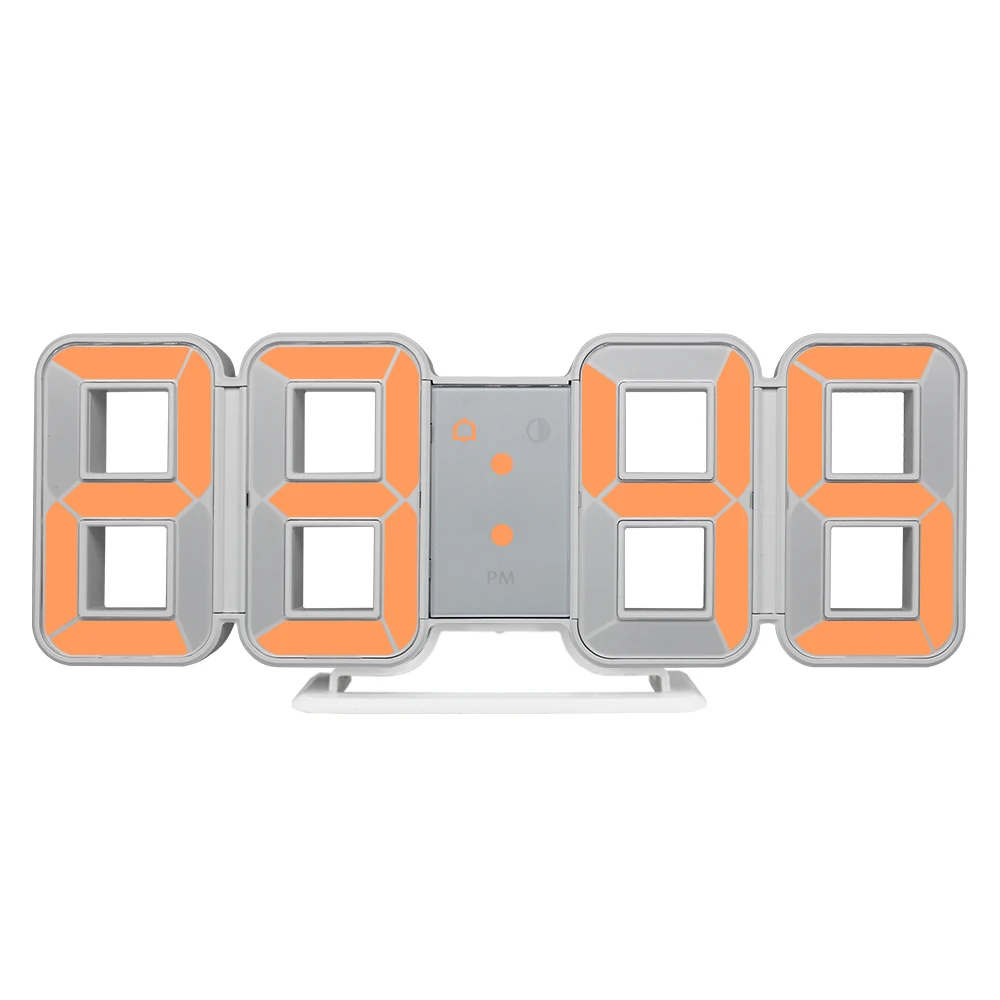 

FanJu Large Number Digital Table Clock 3D LED Electronic Alarm Clock Time Temperature Meter Backtlight Wall Desk Clock