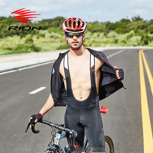 Men's Compression Cycling Bibs, Black Long-Distnace Bibs