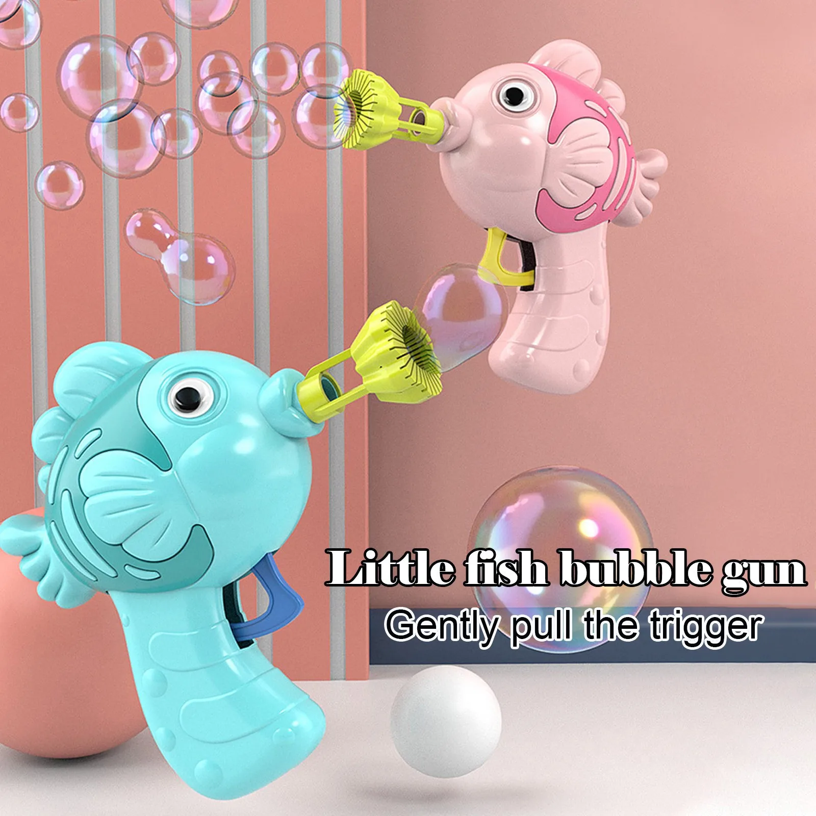 Bubble Machine Small Fish Bubble Children S Soap Pompoms Machine Manual Outdoor Toys Without Battery To