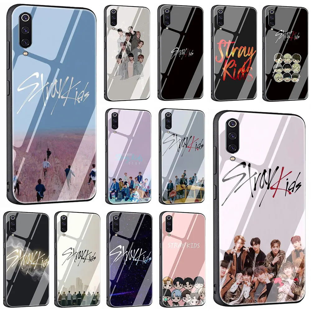 

EWAU Stray Kids kpop Tempered Glass Phone Cover Case For Xiaomi Mi 8 9 Redmi 4X 6A Note 5 6 7 Pro Pocophone F1