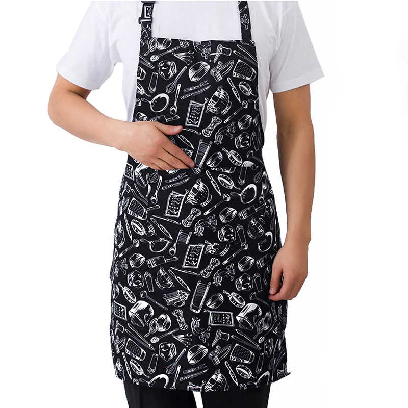 New Adjustable Chef Apron Female Male Cooking Apron Kitchen Apron Restaurant Baking Cooking Dress Multi-Color Wholesale
