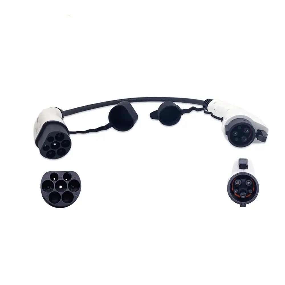 Duosida EV Adapter Type 2 Male Plug to J1772 Type1 Connector 16A 32A Electric Cars Vehicle Charging