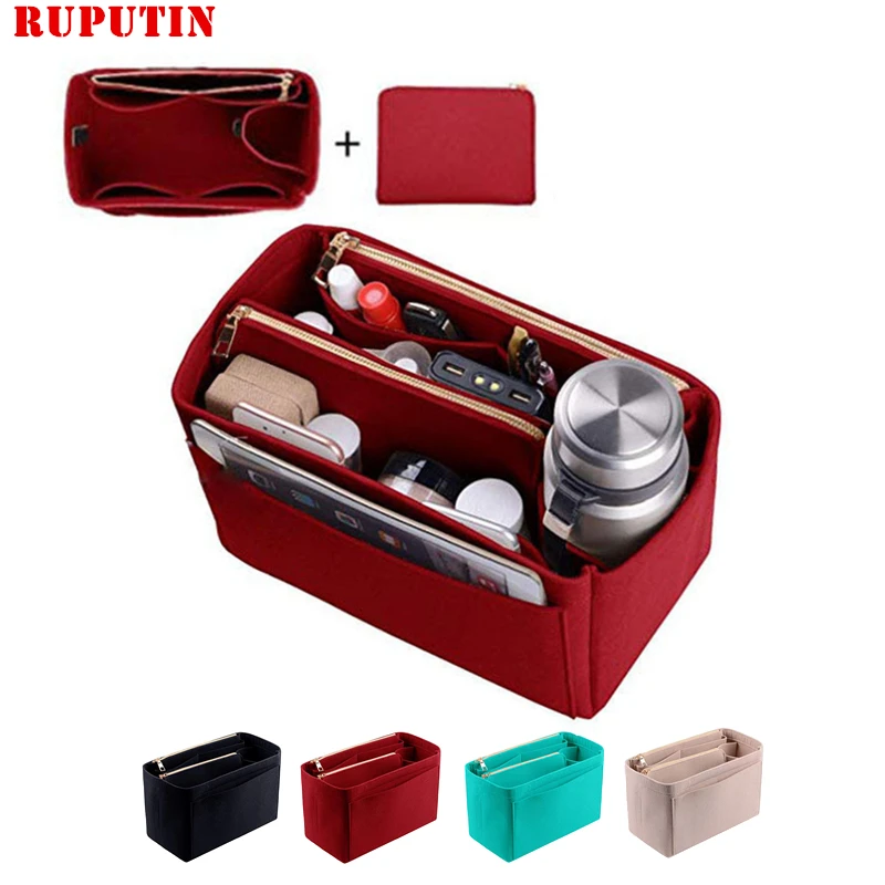 Insert-Bag Makeup-Organizer Storage Toiletry Travel Womens New Girl Popular Felt Multi-Functional