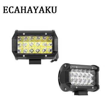 

ECAHAYAKU 1Pcs Three rows 5inch LED Light Bar 54W Spot Lamp 12V 24V IP68 for ATV SUV Work Light Truck Led Work Light Bar Offroad