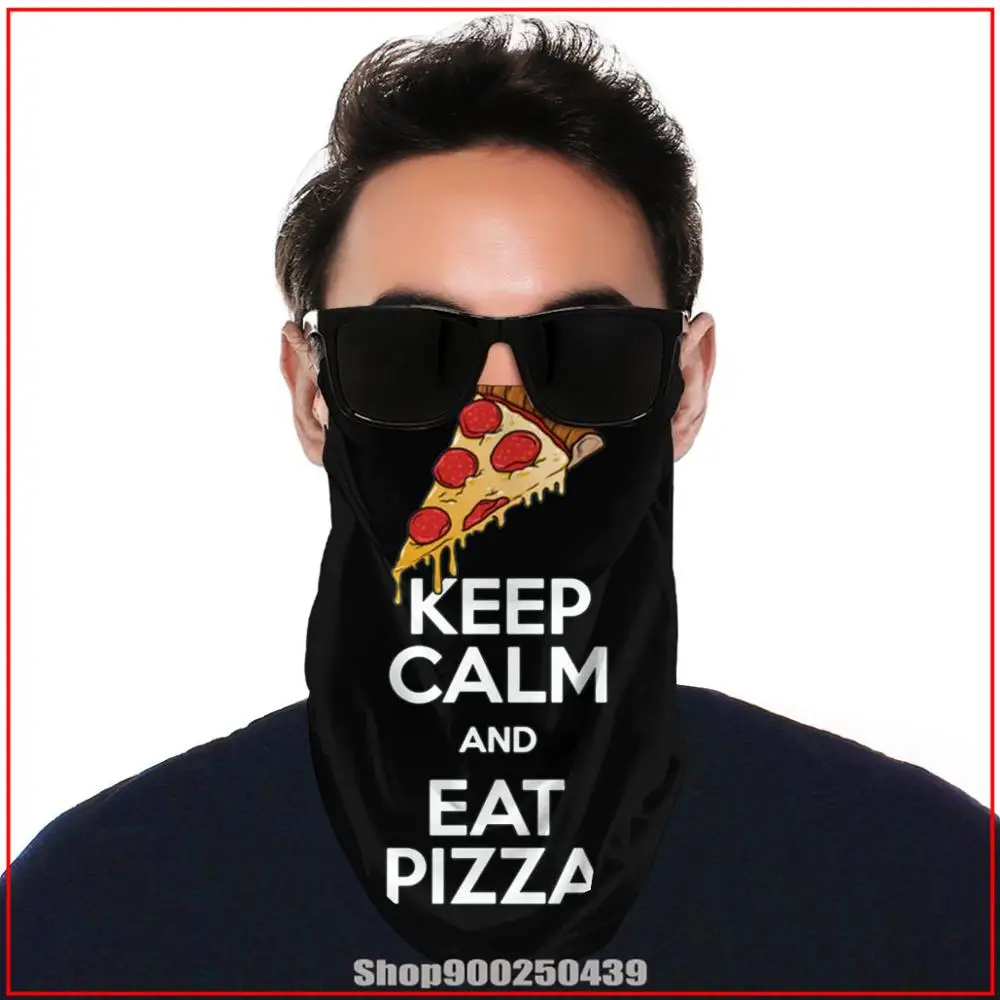 Бандана с надписью Keep Clam And Eat для пиццы бандана шарф сделай сам маска лица