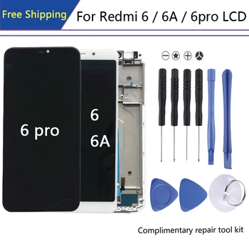 

For xiaomi redmi 6 in Mobile Phone LCDs +Frame edge 6pro display 6A Touch Screen Digitizer Assembly Parts LCD screen Repair