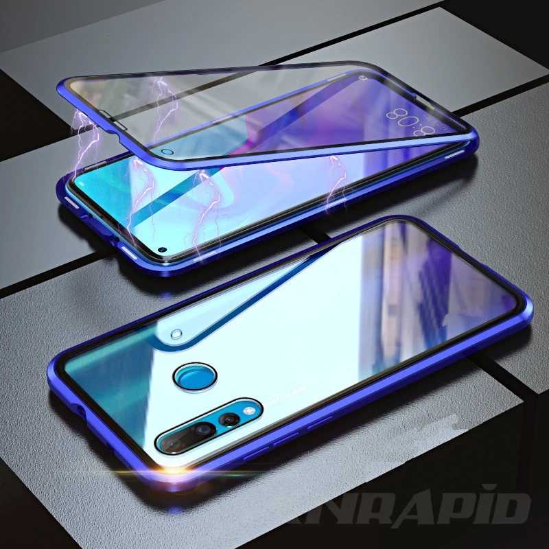 Для huawei Honor 9X Премиум чехол 360 магнитный двухсторонний чехол из закаленного стекла с металлической рамкой для Honor9X Global чехол Fundas Couqes
