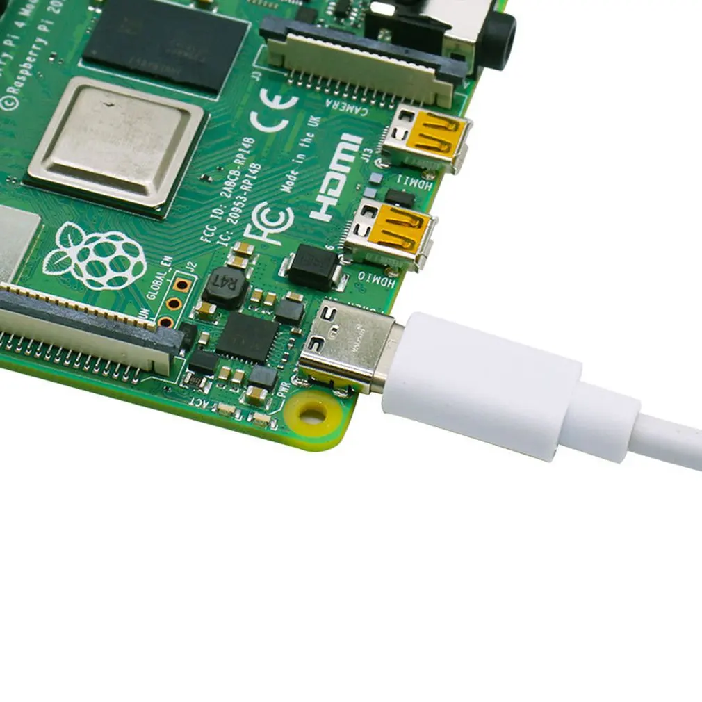 1 м 5 в 3A type-C USB AC/DC адаптер настенного зарядного устройства Шнур питания для Raspberry Pi 4 Модель B Кабель-адаптер Черный Белый