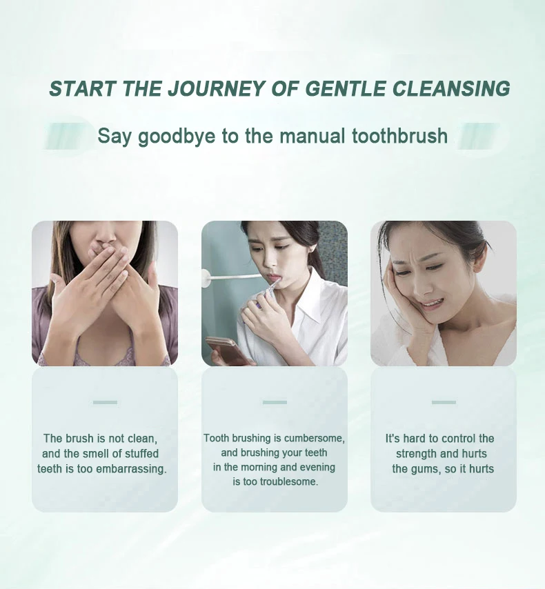 gezhou escova de dentes elétrica recarregável prova dwaterproof água sonora para crianças modo viagem escova cabeças