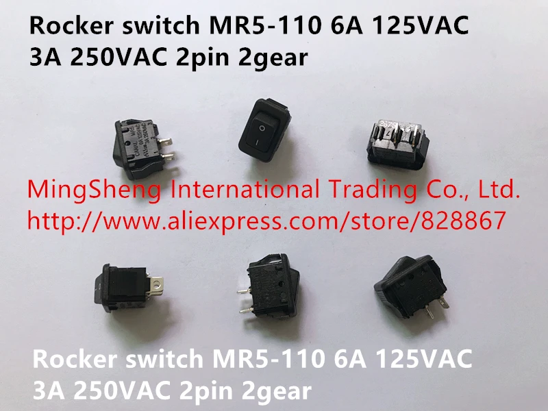 Оригинальный новый 100% импортный кулисный переключатель MR5 110 6A 125VAC 3A 250VAC 2pin 2