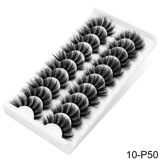 3D Faux Mink Lashes Natural False Eyelashes Dramatic Volume Fake Lashes Makeup Eyelash Extension Silk Eyelashes