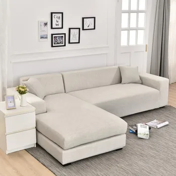 

L shape need to buy 2 pieces of normal sofa cover corner sofa slipcover couch cover stretch protector for L sofa