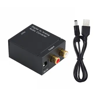 

Optical Digital Stereo Audio SPDIF Toslink Coaxial Signal To Analog Converter DAC Jack 2*RCA Amplifier Decoder Adapter