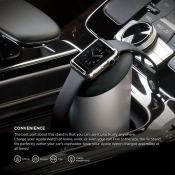 

Charging Stand for Apple Watch Series 5/4/3/2/1, 44mm, 42mm, 40mm, 38mm, Nightstand Mode, Fits Within Car's Cupholder