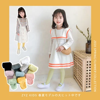 

high quality 1-8y baby kids girls tights for spring fall Children's velvet dancing stocking colorful pantyhose