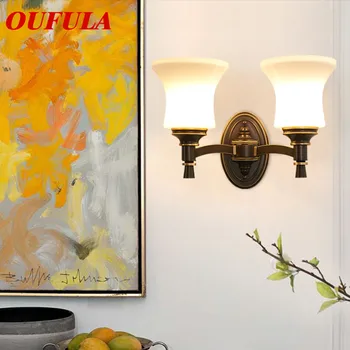 

WPD Indoor Wall Lamps Fixture Copper Modern LED Sconce Contemporary Creative Decorative For Home Foyer Corridor Bedroom