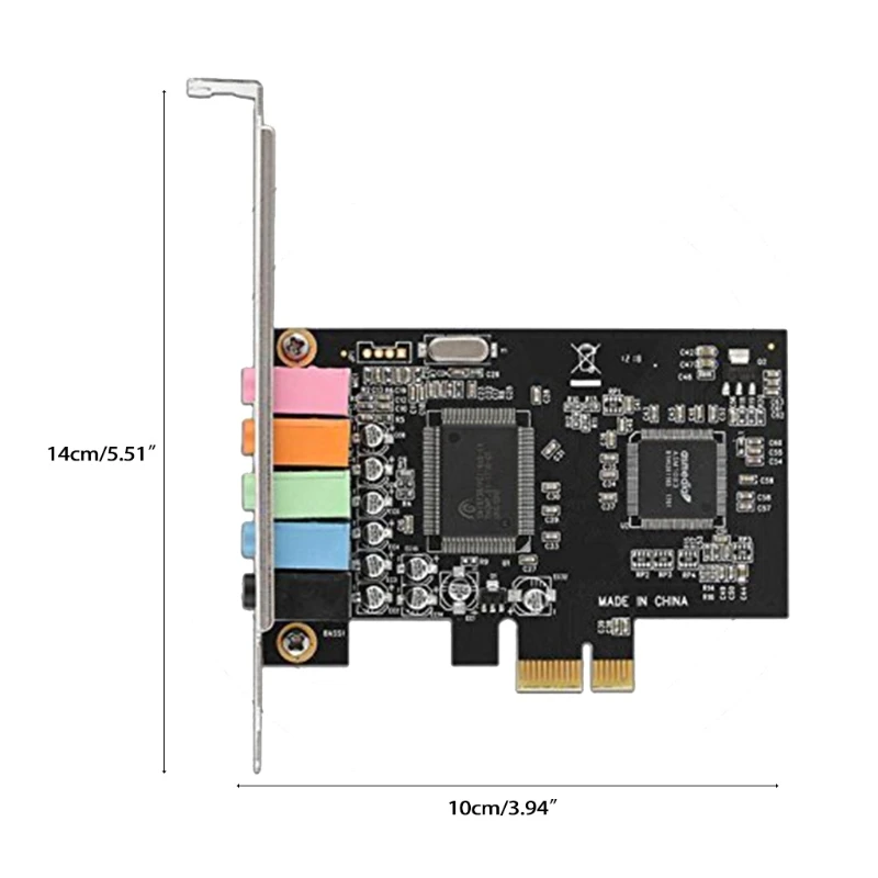 H7JA звуковая карта PCIE 6-канальный CMI8738 чип Pci-e 5 1 стереоэффект карты 32/64 бит для Windows 7