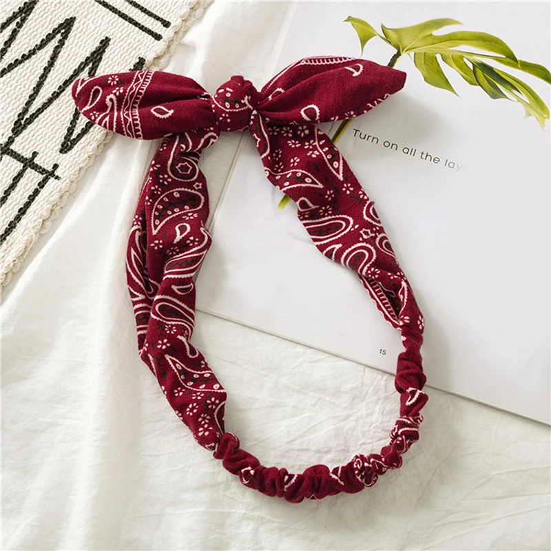 Bohemian Boho Hairbands Print Headbands For Women Sweet Cross Bow Turban Bandage Bandanas Hairband Headwrap Hair Accessories |