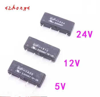 

10Pcs SIP-1A05 SIP-1A12 1SIP-1A24 2VDC 1A Reed Relay 4 Pin