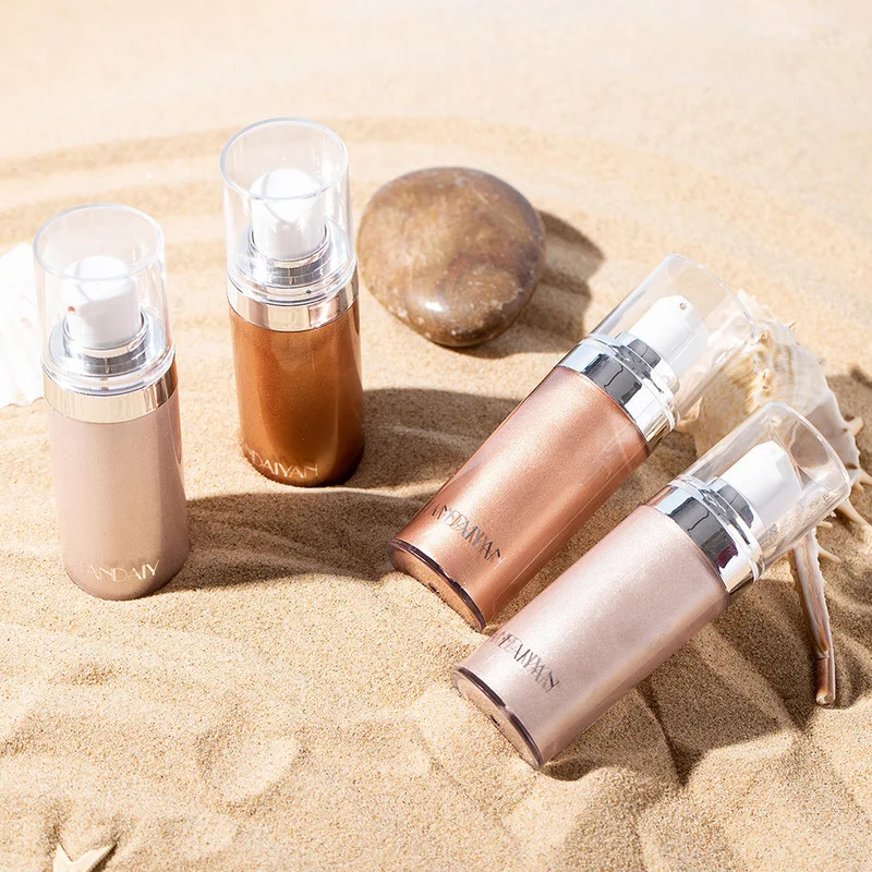 

4 Color Shimmer Face Glow Liquid Highlighter Cream Makeup High Smooth Brightener Highlighter Concealer Contouring Cosmetic TSLM1