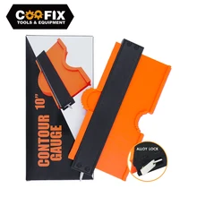 COOFIX 5/10 Inch Contour Gauge Profile Duplicator Tool Alloy Edge Shaping Wood Measure Ruler Laminate Tiles Meethulp Gauge