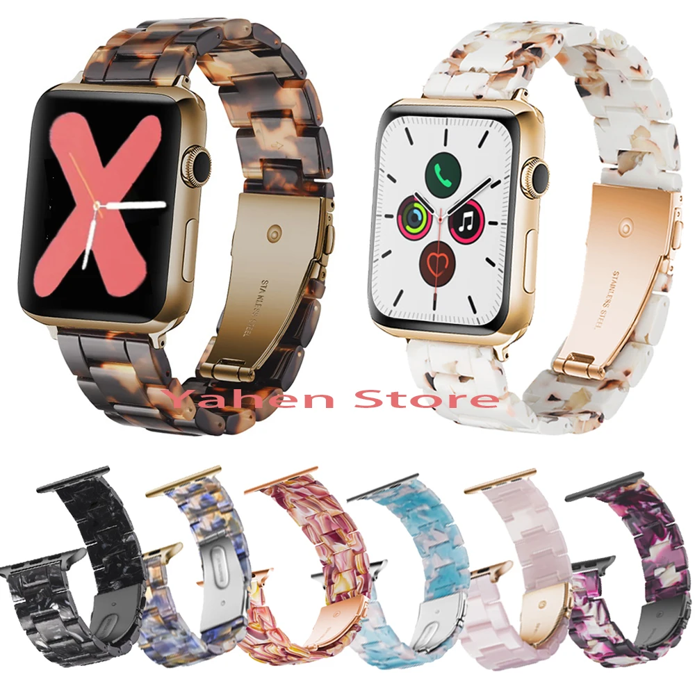Ремешок керамический для Apple Watch Series 4 5 3 2 1 резиновый браслет мужчин и женщин